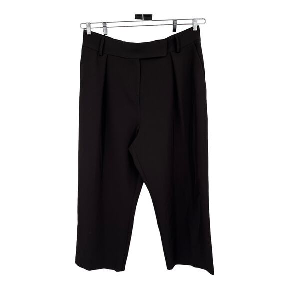 River Island pants Pleated Wide Leg Trousers black size 20 - Picture 1 of 6